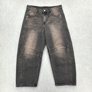 Baggy Womens Jeans Size XL 34x27 Reddish Brown Faded Wide Leg Denim Y2K  Skater